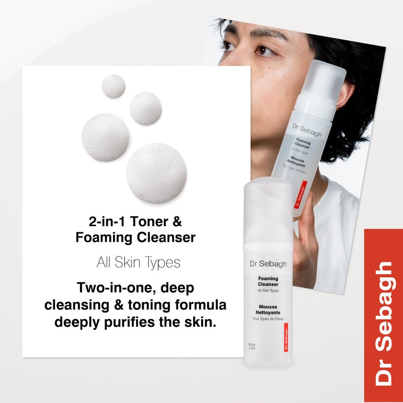 Dr. Sebagh Dr Sebagh 2-in-1 Toner & Cleanser (5.1 fl oz) - Gentle Face Wash - Deep Pore Cleanser & Makeup Remover - Foam Cleanser for Oily Skin - Award-Winning - Image 5